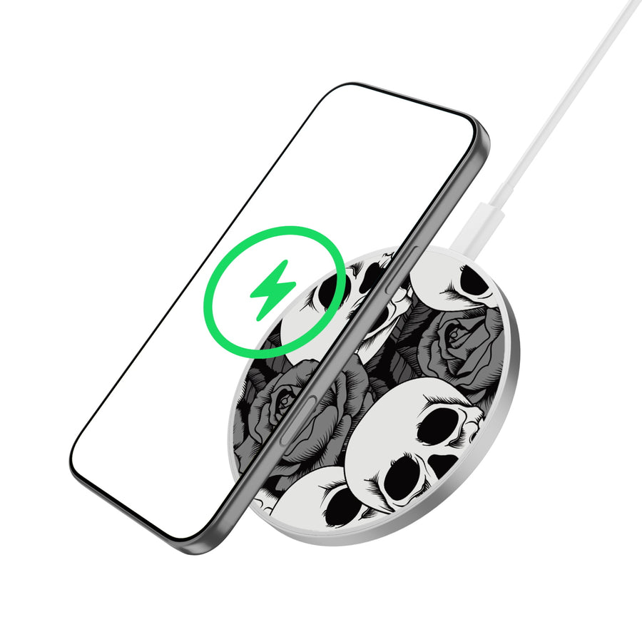 MyBat Design Lab Series Wireless Charging Pad - Silver - Skull Garden - MCGWIRC22SL-081-2.jpg