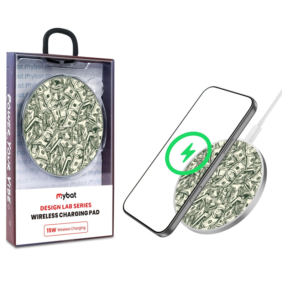 MyBat Design Lab Series Wireless Charging Pad - Silver - Money Stack