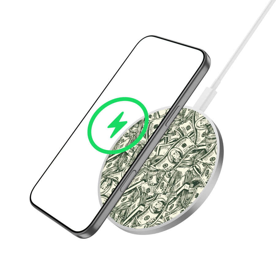 MyBat Design Lab Series Wireless Charging Pad - Silver - Money Stack - MCGWIRC22SL-082-2.jpg