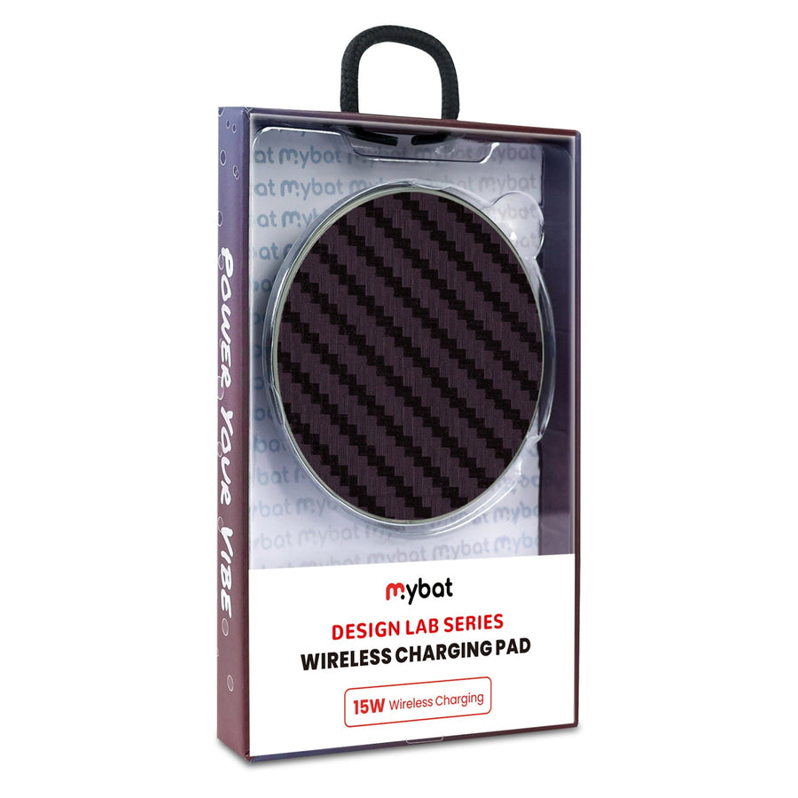MyBat Design Lab Series Wireless Charging Pad - Silver - Carbon Fiber