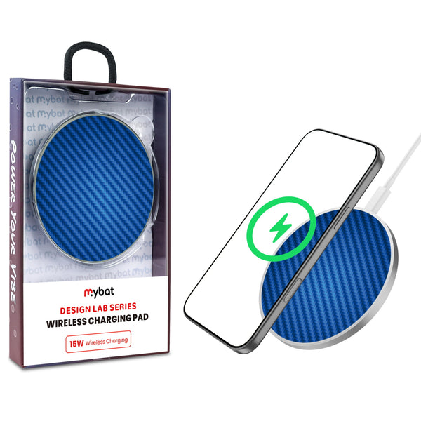 MyBat Design Lab Series Wireless Charging Pad - Silver - Blue Carbon Fiber - MCGWIRC22SL-084-1.jpg