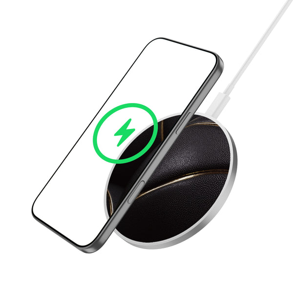 MyBat Design Lab Series Wireless Charging Pad - Silver - Black Basketballs - MCGWIRC22SL-090-2.jpg