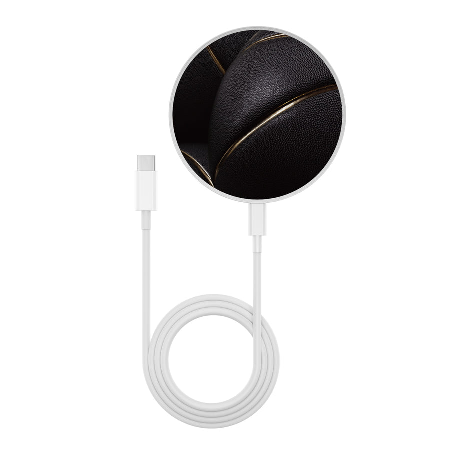 MyBat Design Lab Series Wireless Charging Pad - Silver - Black Basketballs - MCGWIRC22SL-090-3.jpg