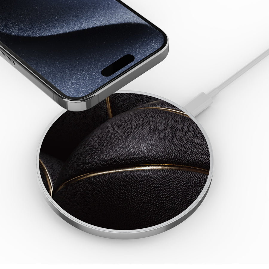 MyBat Design Lab Series Wireless Charging Pad - Silver - Black Basketballs - MCGWIRC22SL-090-4.jpg