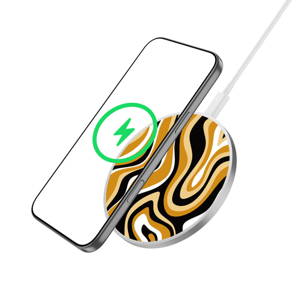 MyBat Design Lab Series Wireless Charging Pad - Silver - Groovy Golden Swirls - MCGWIRC22SL-093-2.jpg