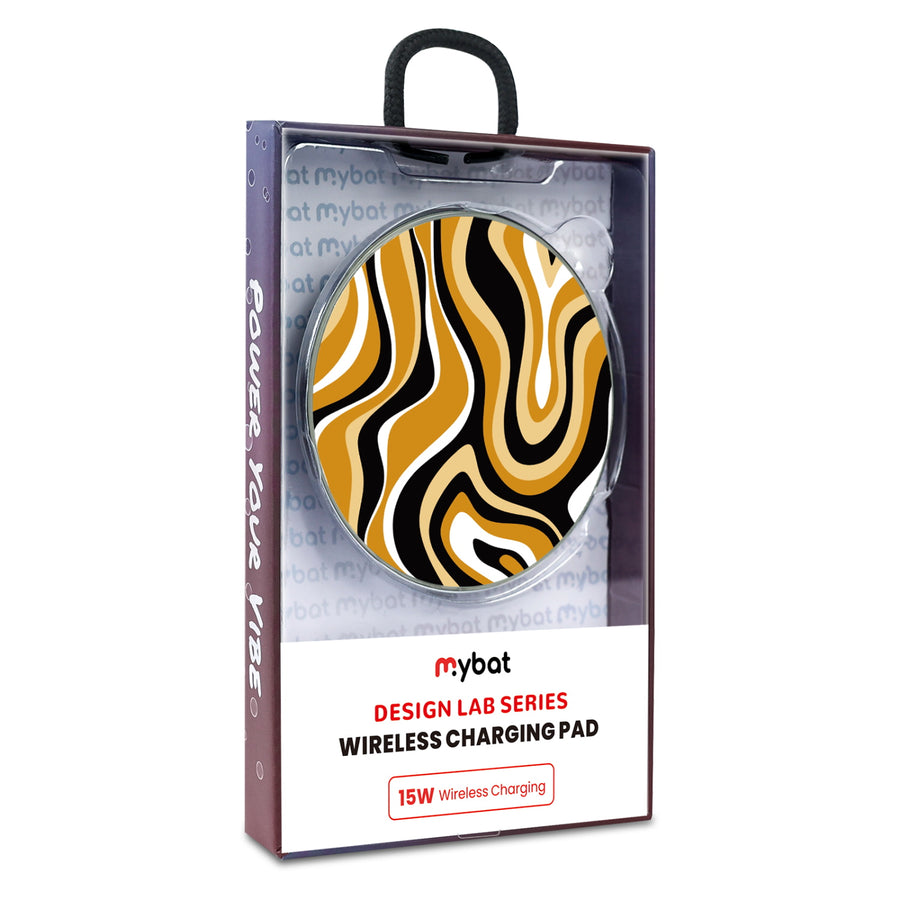 MyBat Design Lab Series Wireless Charging Pad - Silver - Groovy Golden Swirls - MCGWIRC22SL-093-9.jpg