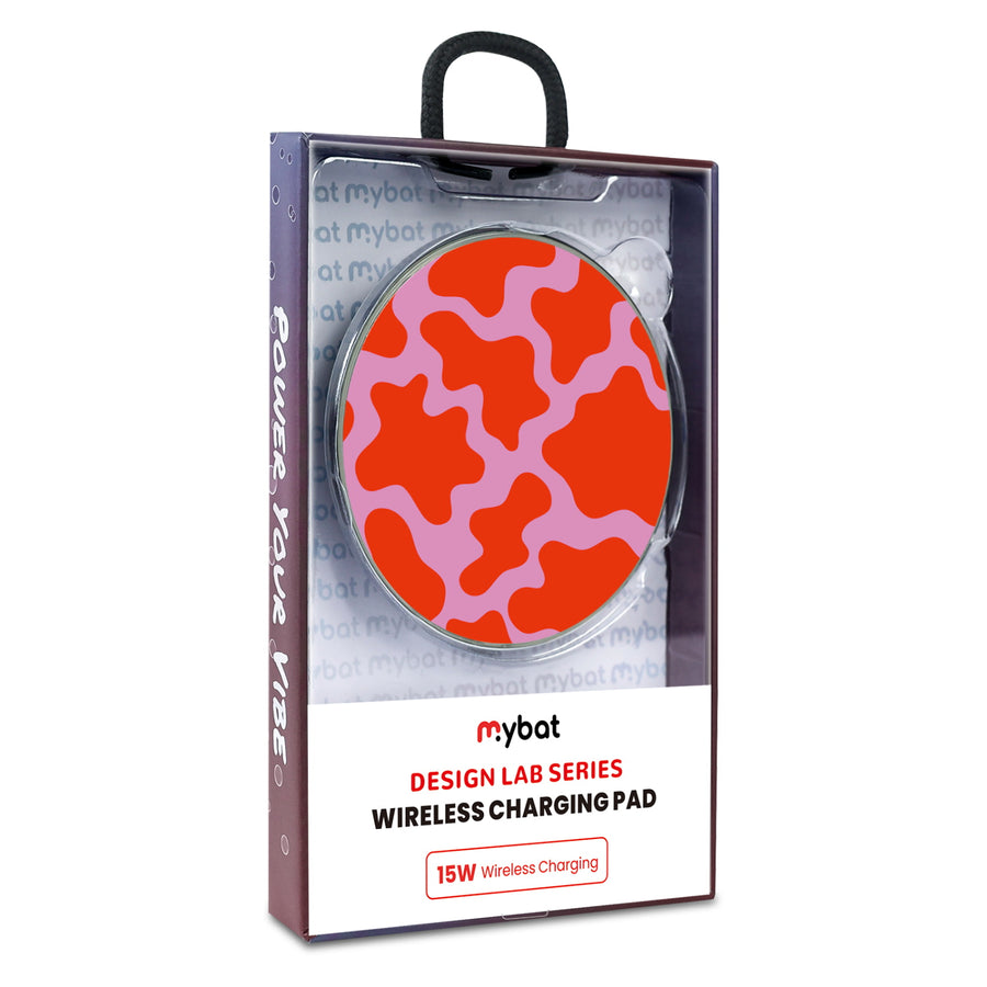 MyBat Design Lab Series Wireless Charging Pad - Silver - Pink Retro Splashes - MCGWIRC22SL-094-9.jpg
