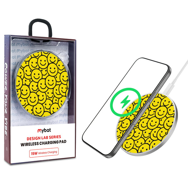 MyBat Design Lab Series Wireless Charging Pad - Silver - Smiley Faces - MCGWIRC22SL-097-1.jpg
