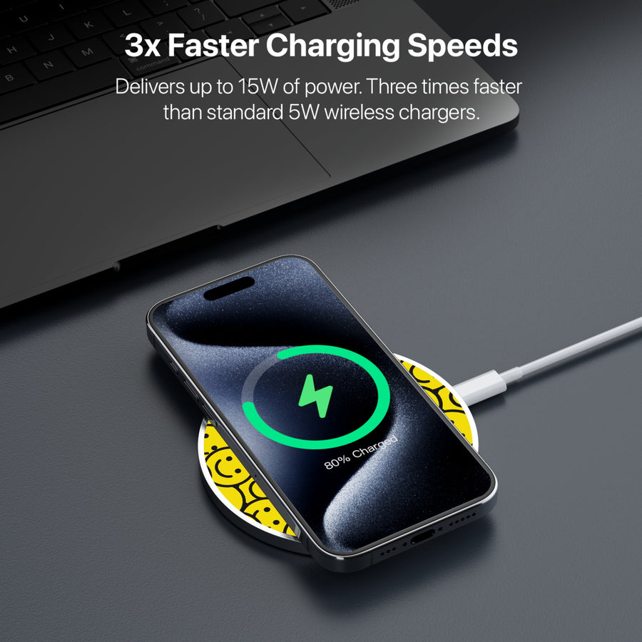 MyBat Design Lab Series Wireless Charging Pad - Silver - Smiley Faces - MCGWIRC22SL-097-5.jpg