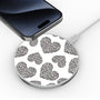 MyBat Design Lab Series Wireless Charging Pad - Silver - Leopard Print Hearts - MCGWIRC22SL-098-4.jpg