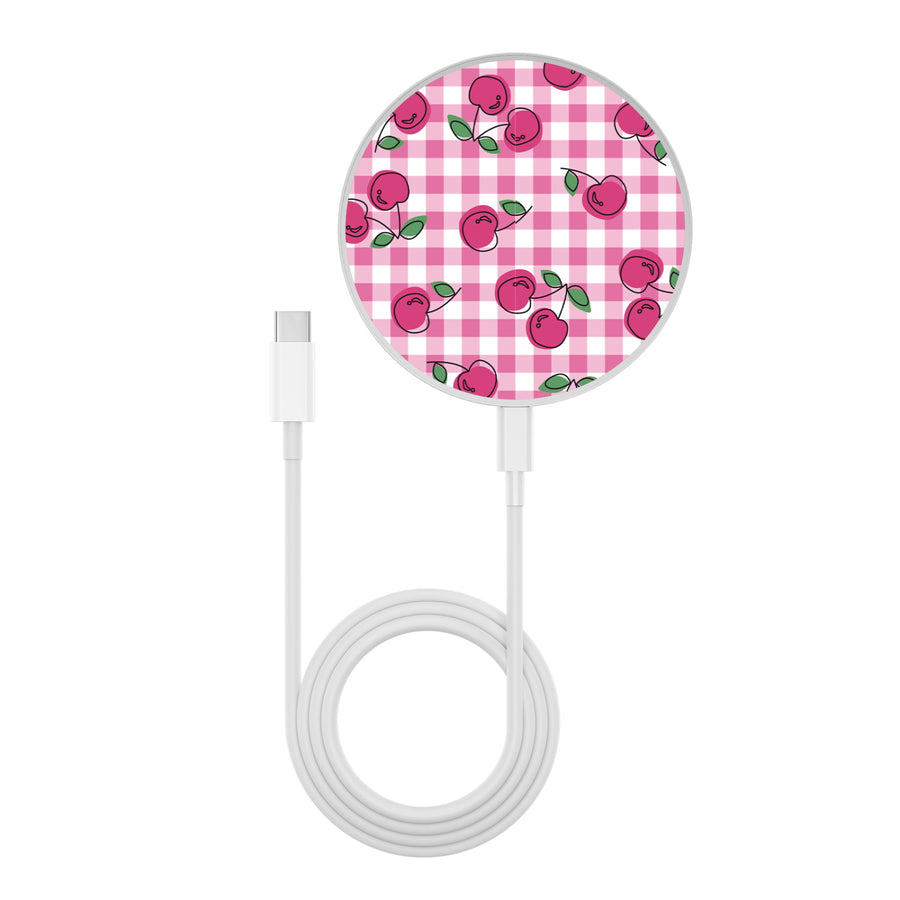 MyBat Design Lab Series Wireless Charging Pad - Silver - Pink Cherries - MCGWIRC22SL-100-3.jpg