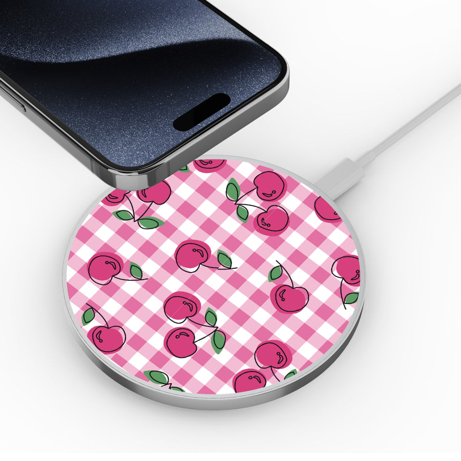 MyBat Design Lab Series Wireless Charging Pad - Silver - Pink Cherries - MCGWIRC22SL-100-4.jpg