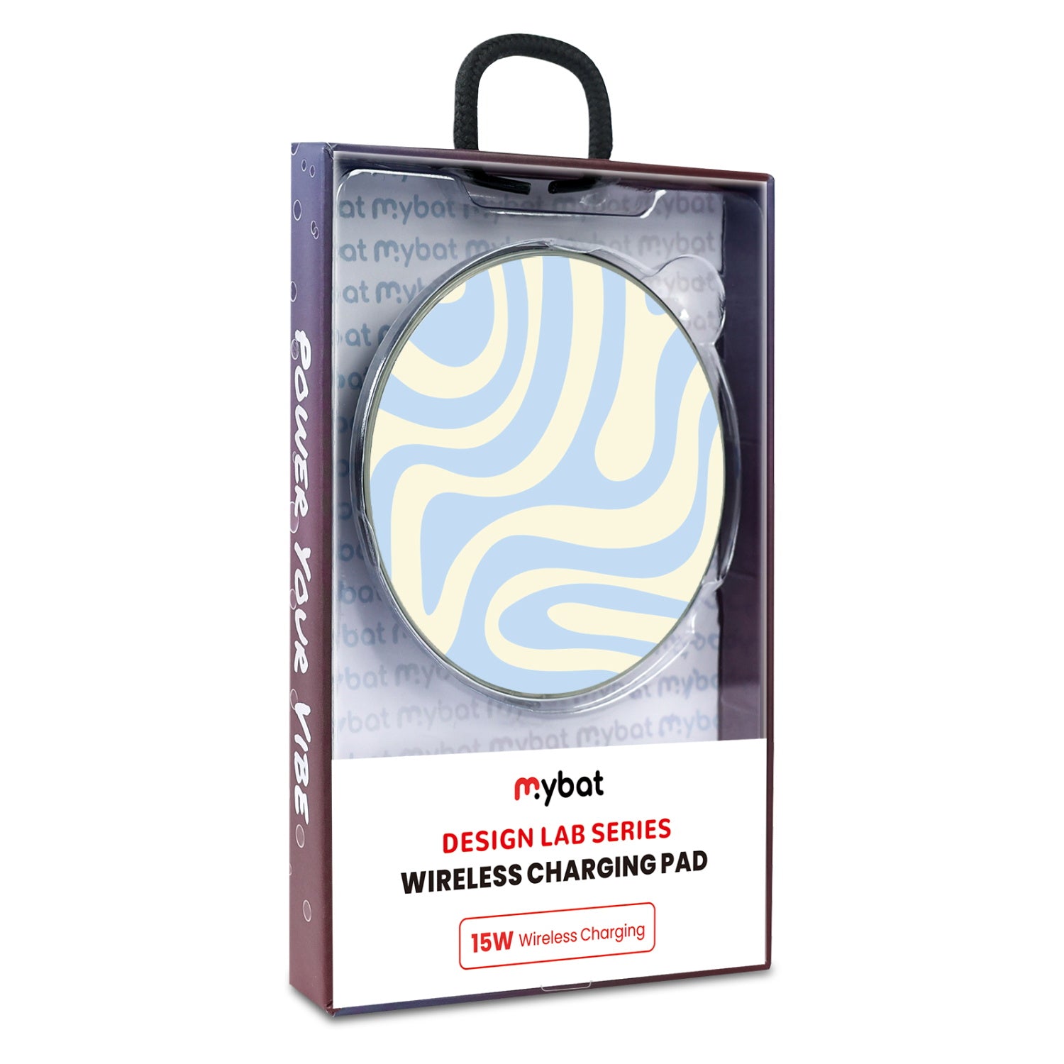 MyBat Design Lab Series Wireless Charging Pad - Silver - Wavy Baby