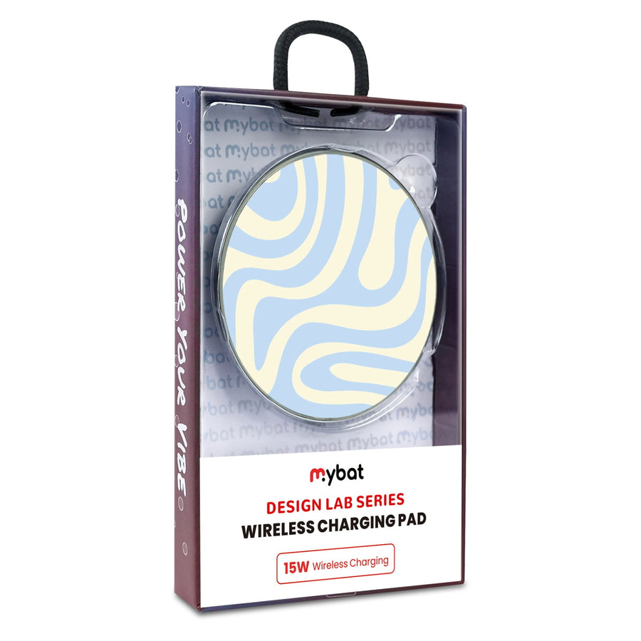 MyBat Design Lab Series Wireless Charging Pad - Silver - Wavy Baby
