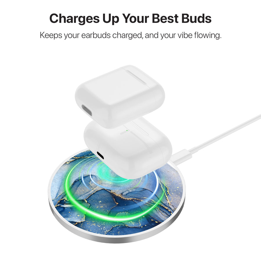 MyBat Design Lab Series Wireless Charging Pad - Silver - Blue Marble - MCGWIRC22SL-106-6.jpg