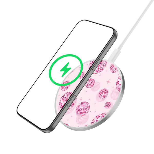 MyBat Design Lab Series Wireless Charging Pad - Silver - Disco Balls - MCGWIRC22SL-109-2.jpg