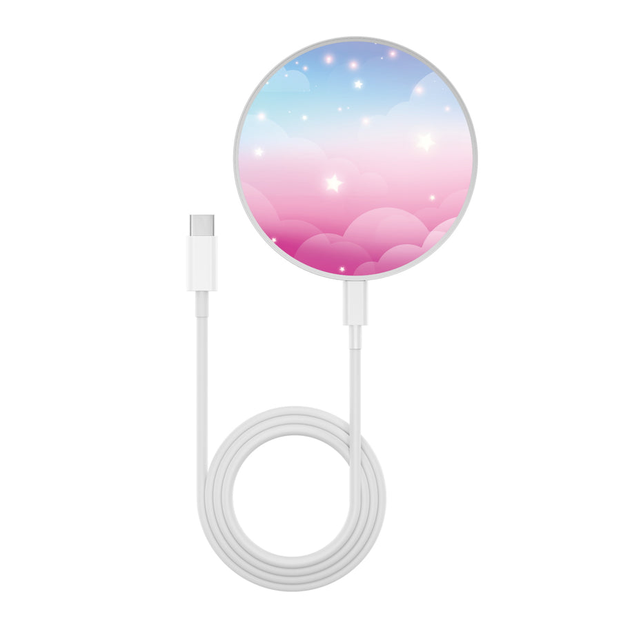 MyBat Design Lab Series Wireless Charging Pad - Silver - Clouds & Stars - MCGWIRC22SL-110-3.jpg