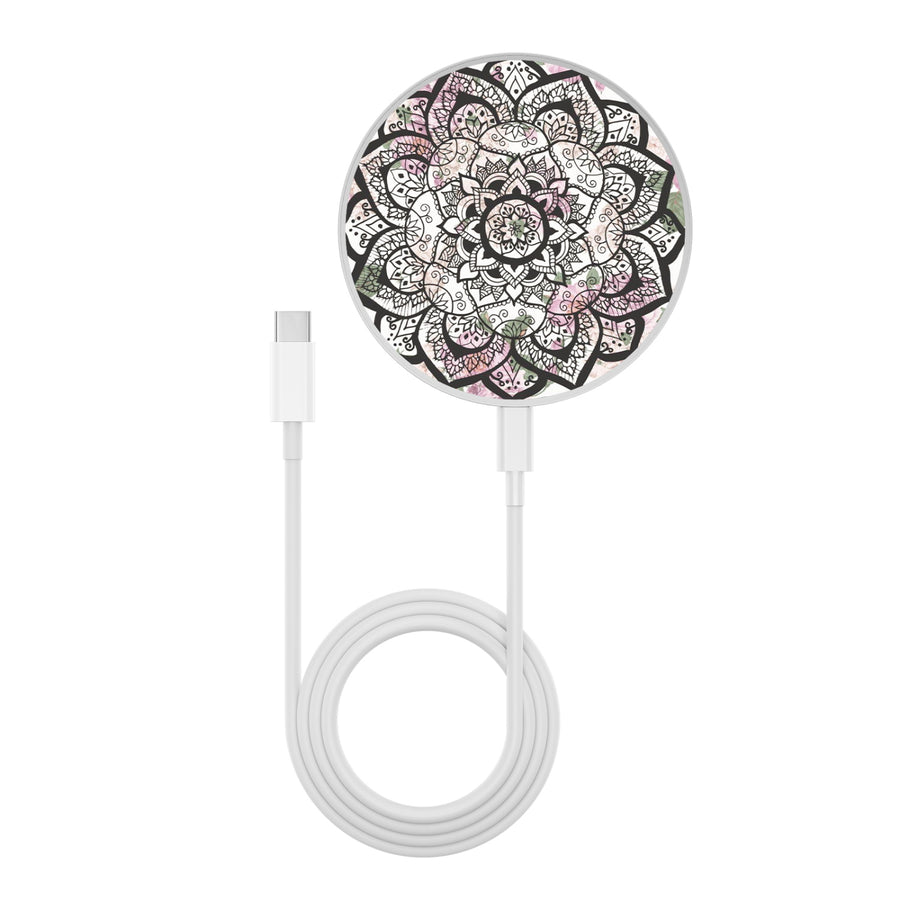 MyBat Design Lab Series Wireless Charging Pad - Silver - Mandala - MCGWIRC22SL-113-3.jpg