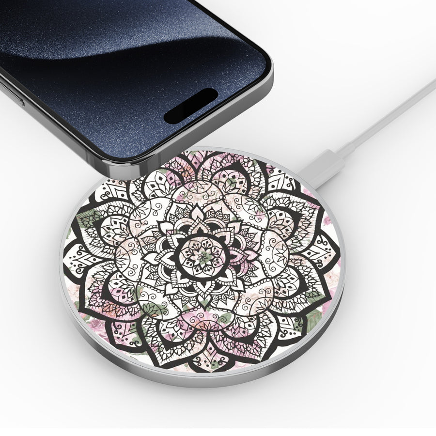 MyBat Design Lab Series Wireless Charging Pad - Silver - Mandala - MCGWIRC22SL-113-4.jpg