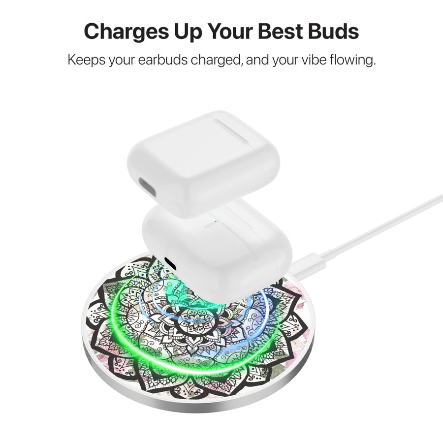 MyBat Design Lab Series Wireless Charging Pad - Silver - Mandala - MCGWIRC22SL-113-6.jpg