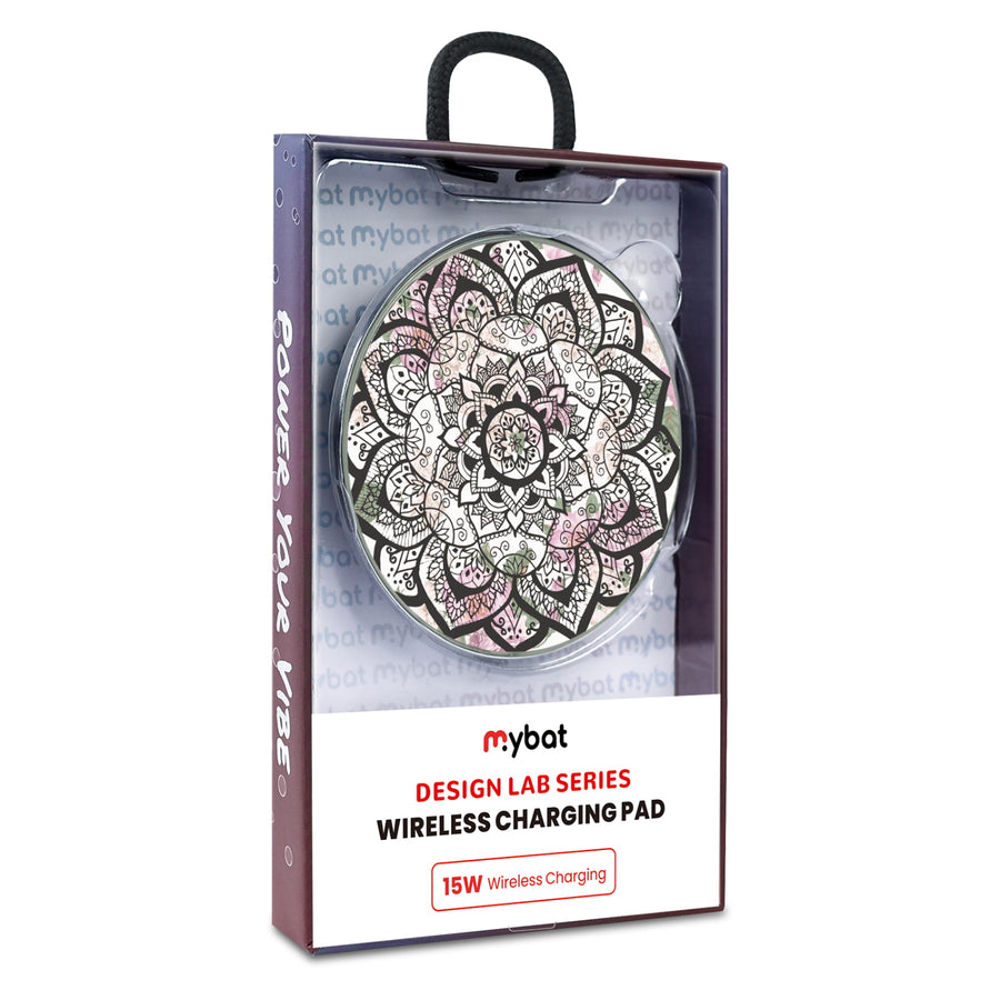 MyBat Design Lab Series Wireless Charging Pad - Silver - Mandala - MCGWIRC22SL-113-9.jpg
