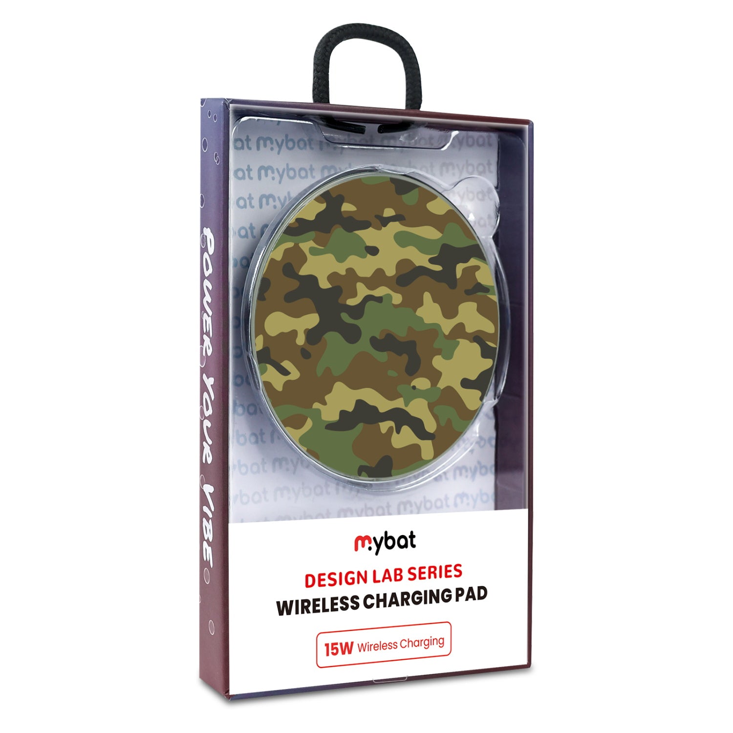 MyBat Design Lab Series Wireless Charging Pad - Silver - Military Camouflage