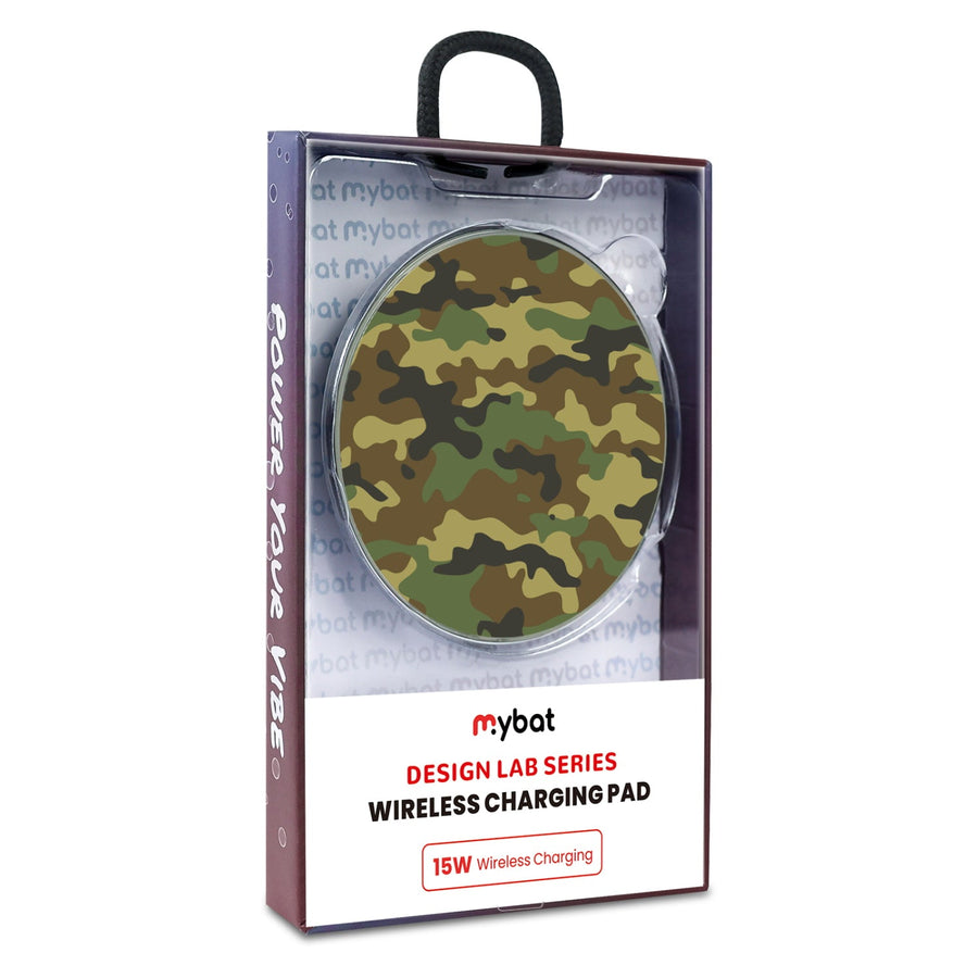MyBat Design Lab Series Wireless Charging Pad - Silver - Military Camouflage