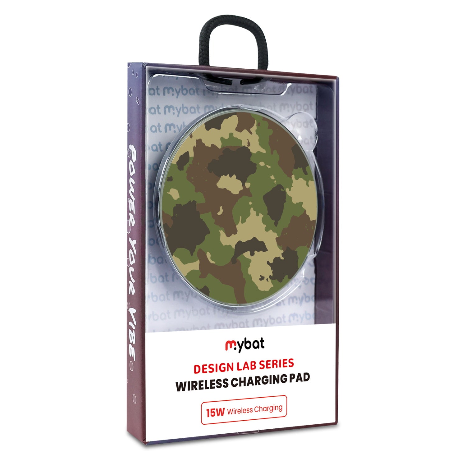 MyBat Design Lab Series Wireless Charging Pad - Silver - Army Camouflage