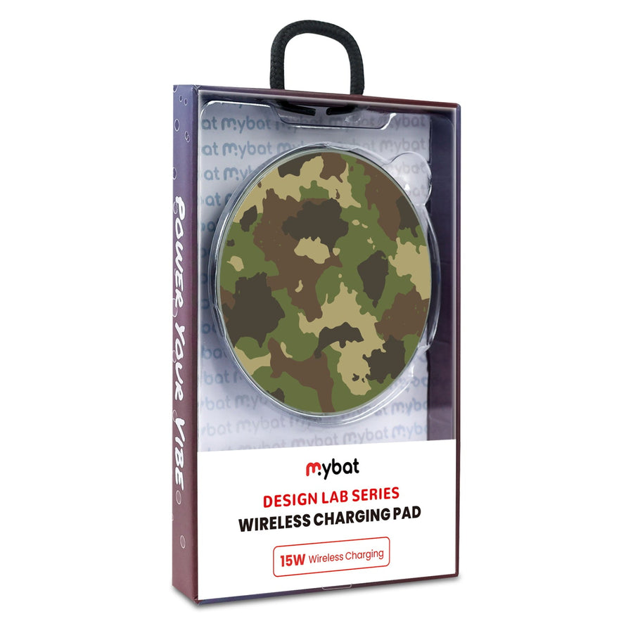 MyBat Design Lab Series Wireless Charging Pad - Silver - Army Camouflage