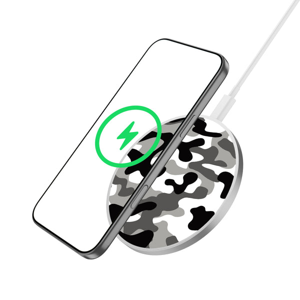 MyBat Design Lab Series Wireless Charging Pad - Silver - Black & White Camouflage - MCGWIRC22SL-122-2.jpg