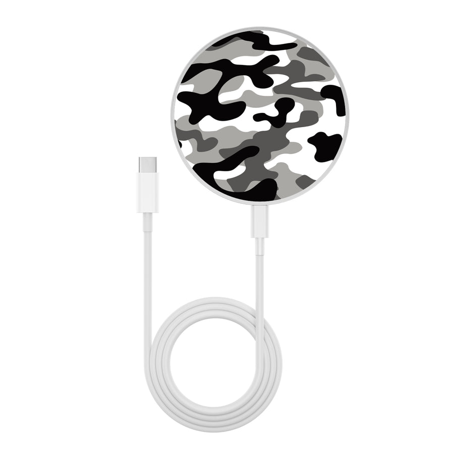 MyBat Design Lab Series Wireless Charging Pad - Silver - Black & White Camouflage - MCGWIRC22SL-122-3.jpg