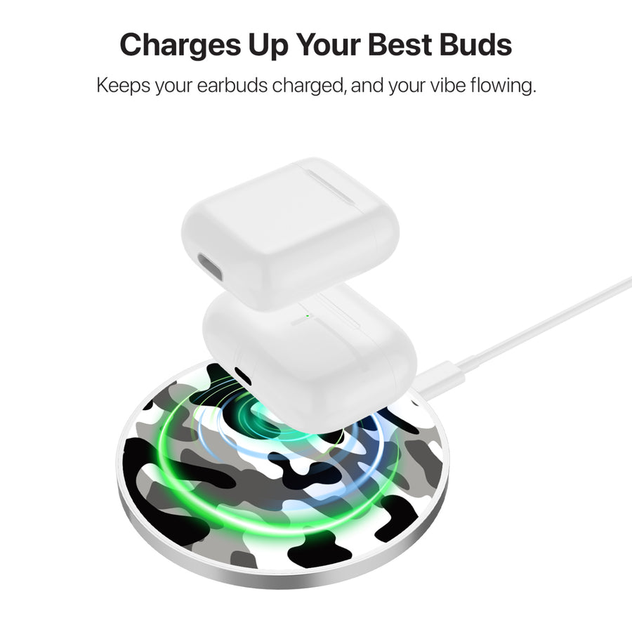 MyBat Design Lab Series Wireless Charging Pad - Silver - Black & White Camouflage - MCGWIRC22SL-122-6.jpg