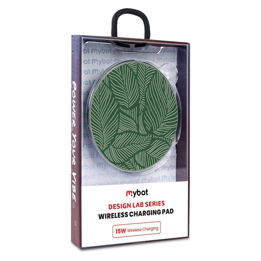 MyBat Design Lab Series Wireless Charging Pad - Silver - Leaves - MCGWIRC22SL-125-9.jpg