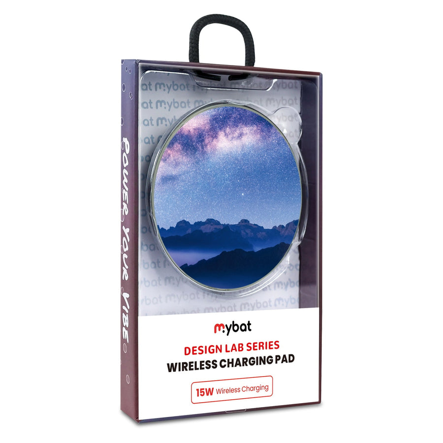 MyBat Design Lab Series Wireless Charging Pad - Silver - Celestial Mountains