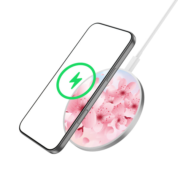 MyBat Design Lab Series Wireless Charging Pad - Silver - Cherry Blossoms - MCGWIRC22SL-131-2.jpg
