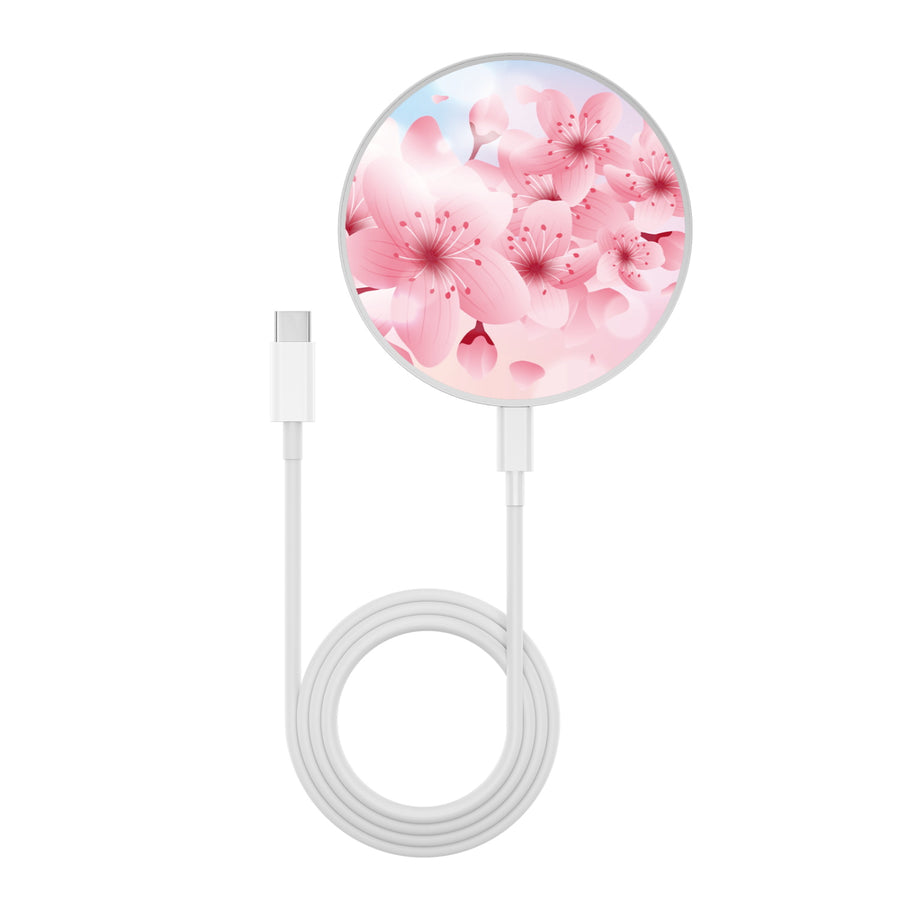 MyBat Design Lab Series Wireless Charging Pad - Silver - Cherry Blossoms - MCGWIRC22SL-131-3.jpg