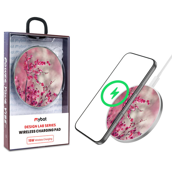 MyBat Design Lab Series Wireless Charging Pad - Silver - Sakura Blooms - MCGWIRC22SL-132-1.jpg