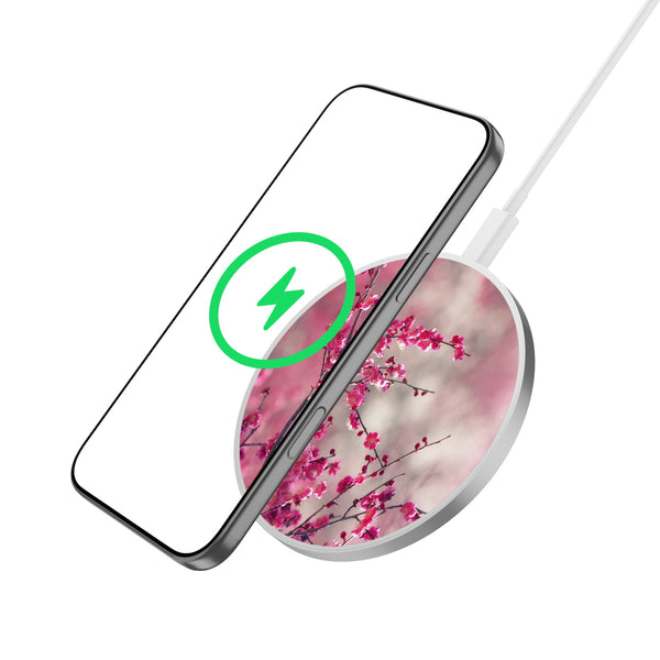 MyBat Design Lab Series Wireless Charging Pad - Silver - Sakura Blooms - MCGWIRC22SL-132-2.jpg