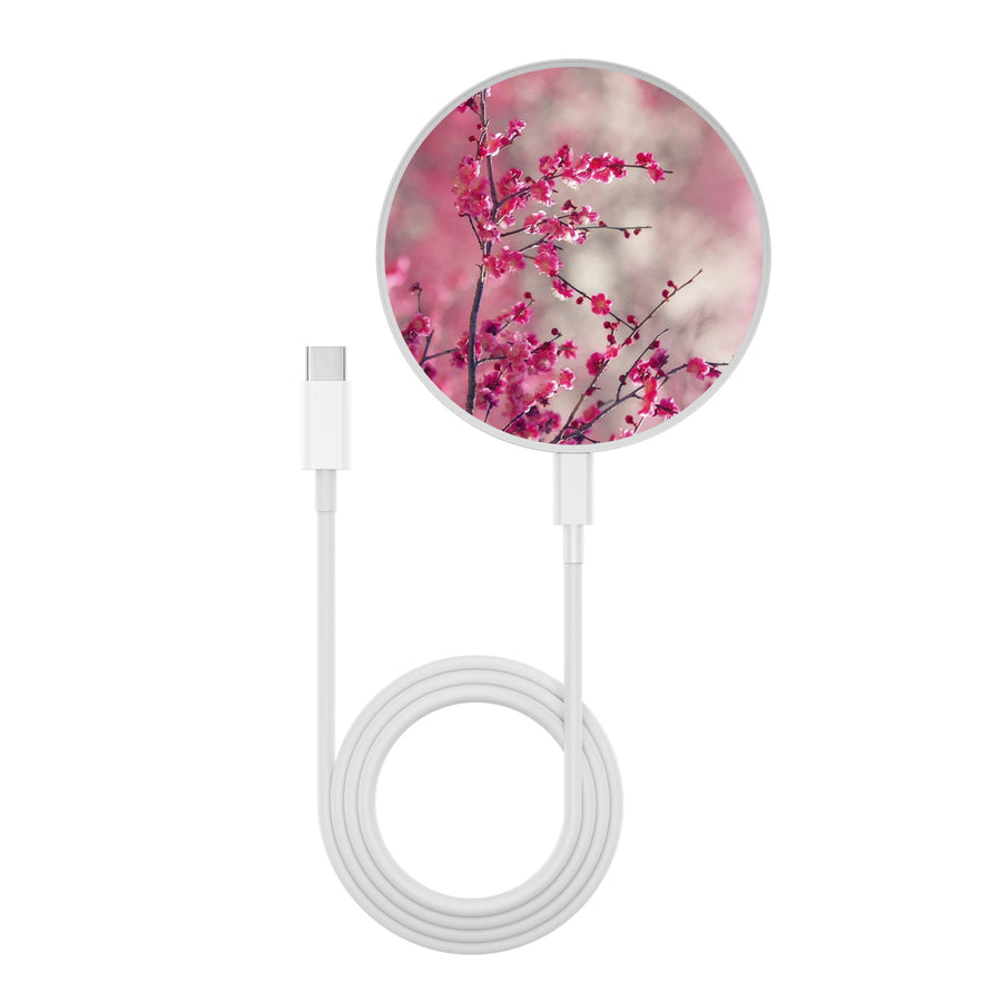 MyBat Design Lab Series Wireless Charging Pad - Silver - Sakura Blooms - MCGWIRC22SL-132-3.jpg