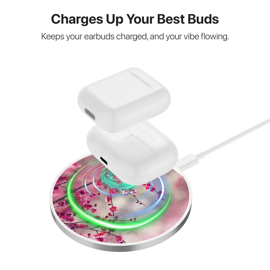 MyBat Design Lab Series Wireless Charging Pad - Silver - Sakura Blooms - MCGWIRC22SL-132-6.jpg