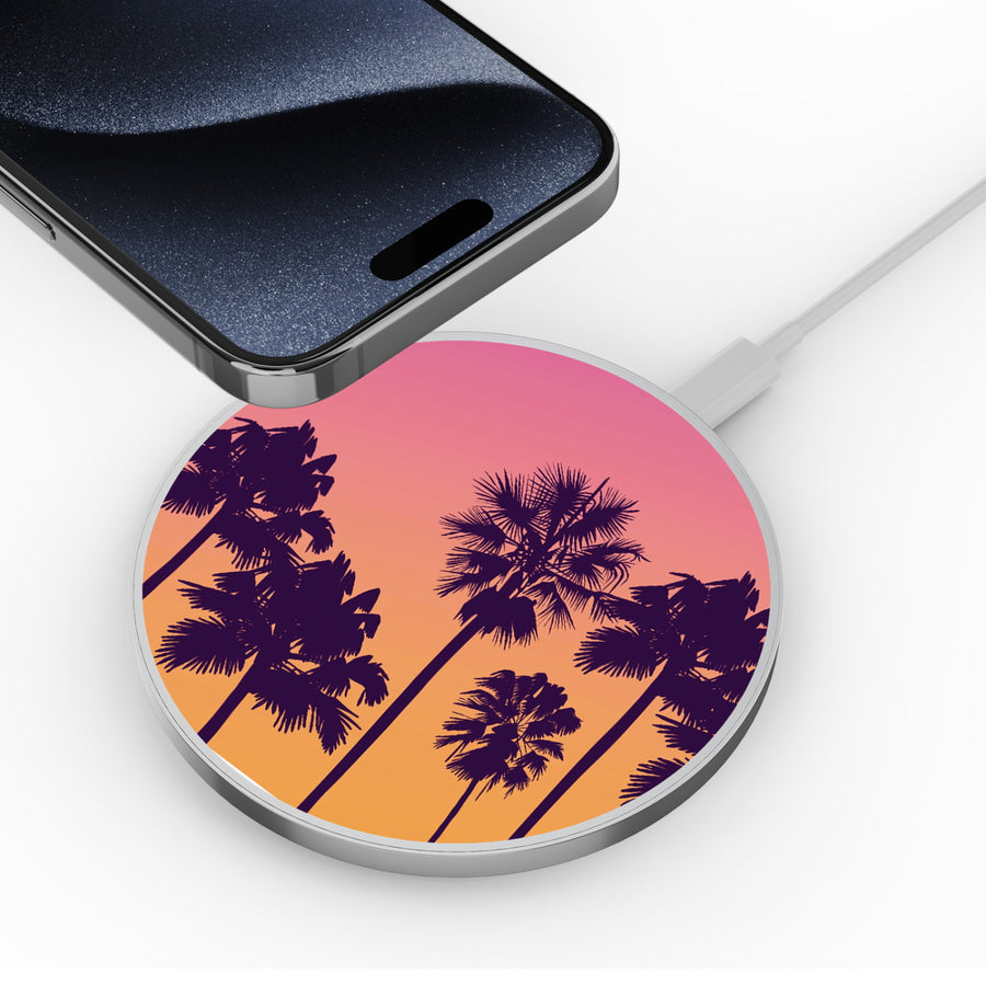 MyBat Design Lab Series Wireless Charging Pad - Silver - Palm Tree Sunset - MCGWIRC22SL-136-4.jpg