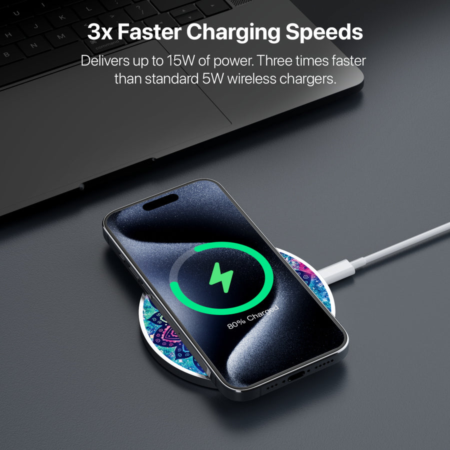 MyBat Design Lab Series Wireless Charging Pad - Silver - Cosmic Mandala - MCGWIRC22SL-165-5.jpg