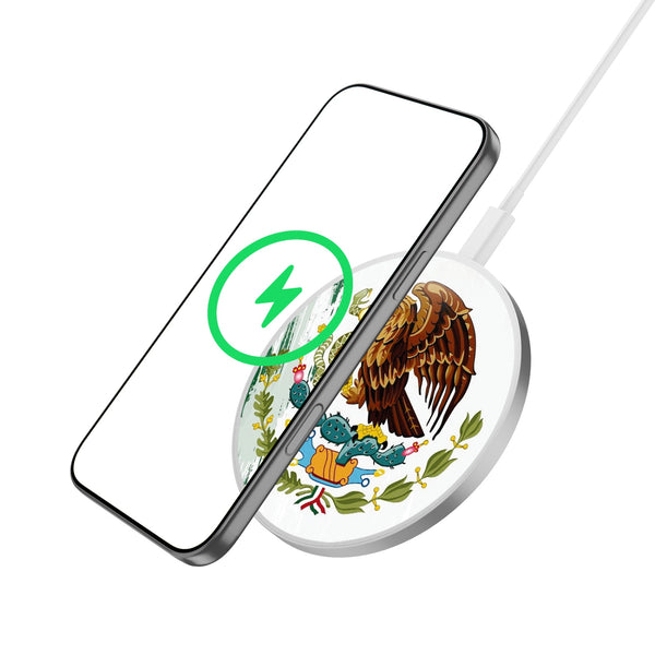 MyBat Design Lab Series Wireless Charging Pad - Silver - Bandera de México - MCGWIRC22SL-174-2.jpg