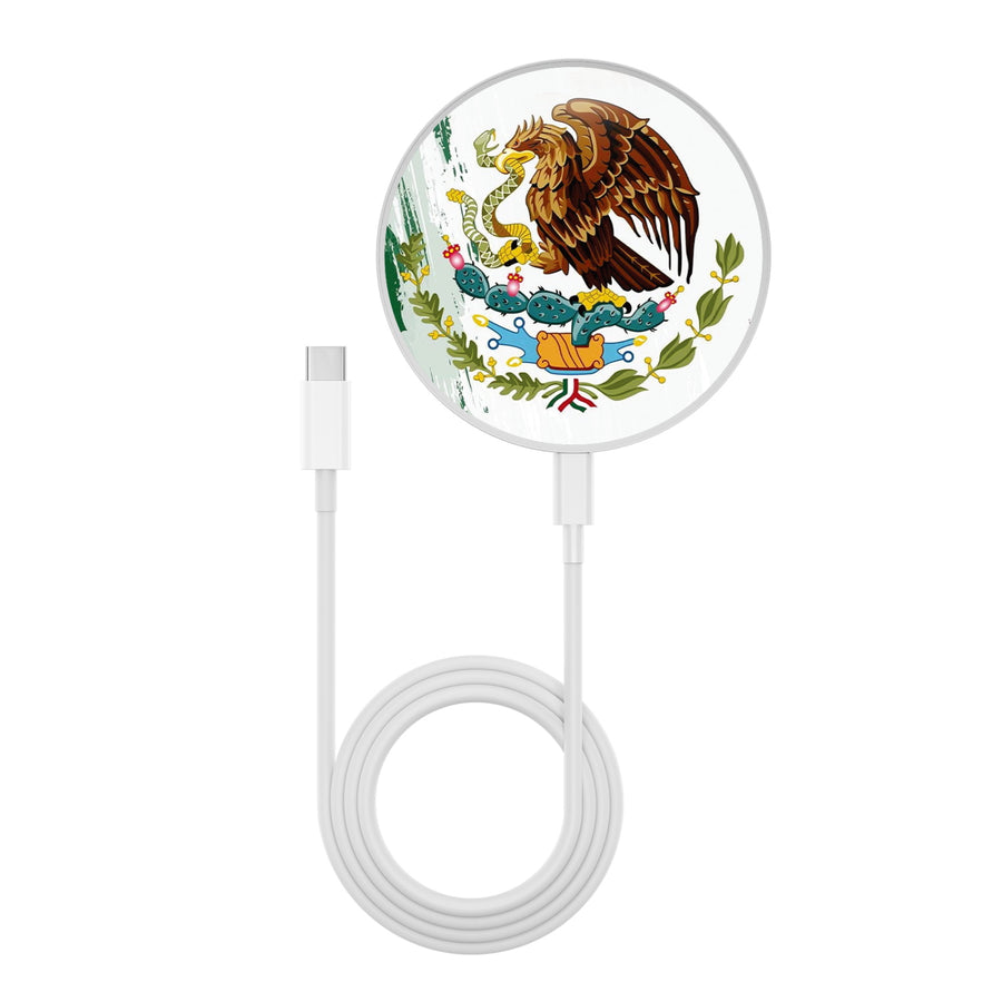 MyBat Design Lab Series Wireless Charging Pad - Silver - Bandera de México - MCGWIRC22SL-174-3.jpg