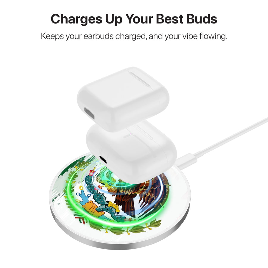 MyBat Design Lab Series Wireless Charging Pad - Silver - Bandera de México - MCGWIRC22SL-174-6.jpg