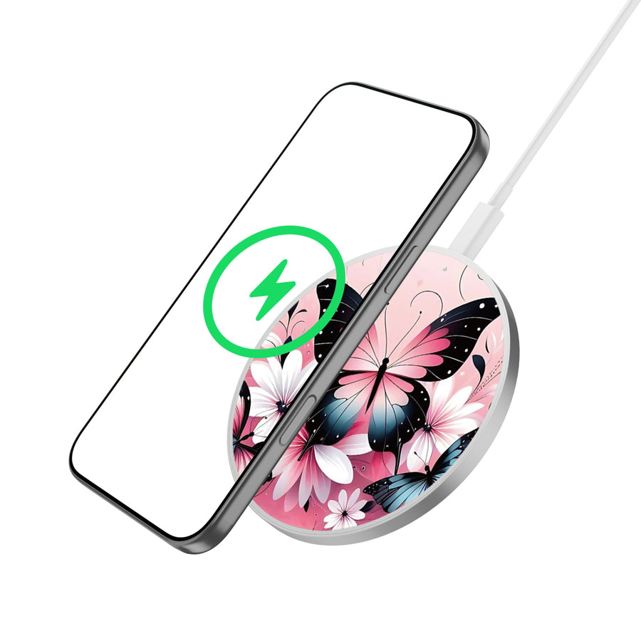 MyBat Design Lab Series Wireless Charging Pad - Silver - Butterfly Bouquet - MCGWIRC22SL-184-2.jpg