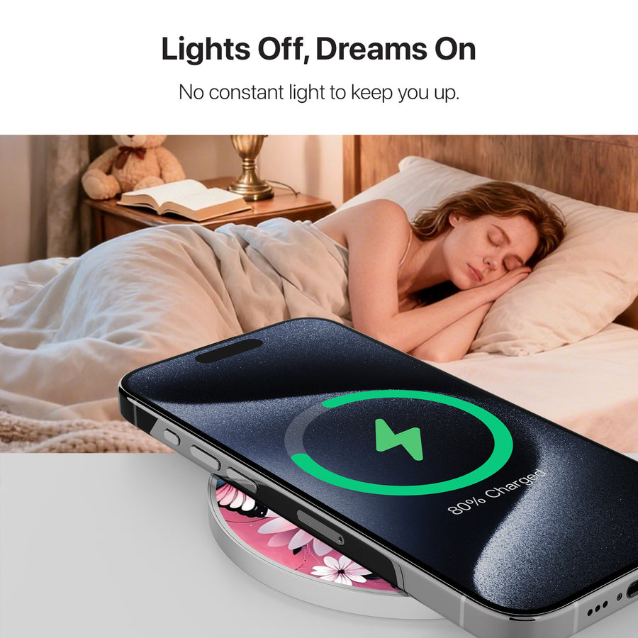 MyBat Design Lab Series Wireless Charging Pad - Silver - Butterfly Bouquet - MCGWIRC22SL-184-8.jpg