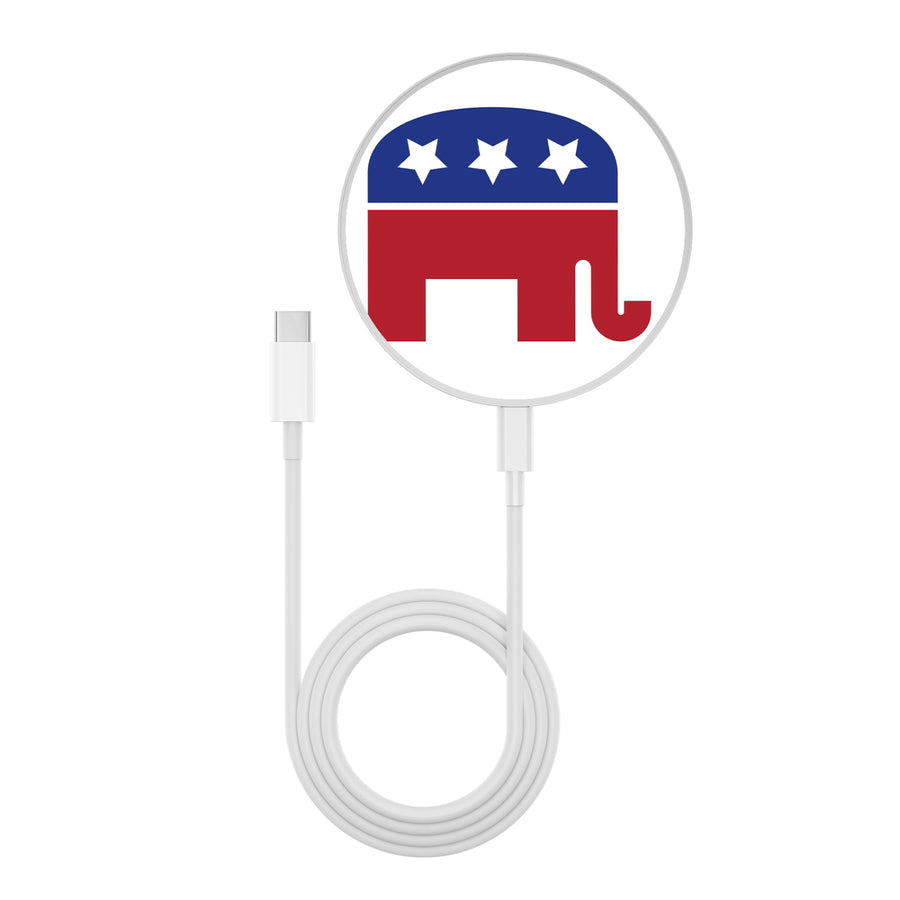 MyBat Design Lab Series Wireless Charging Pad - Silver - Republican Party - MCGWIRC22SL-194-3.jpg