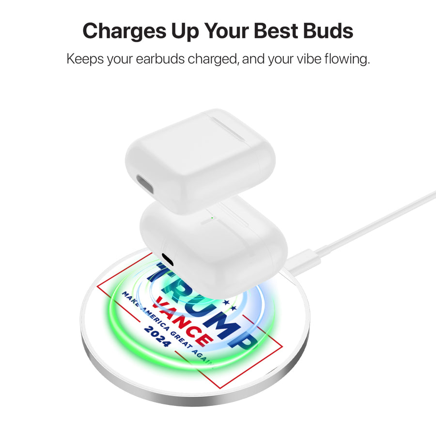 MyBat Design Lab Series Wireless Charging Pad - Silver - Trump Vance 2024 - MCGWIRC22SL-206-6.jpg