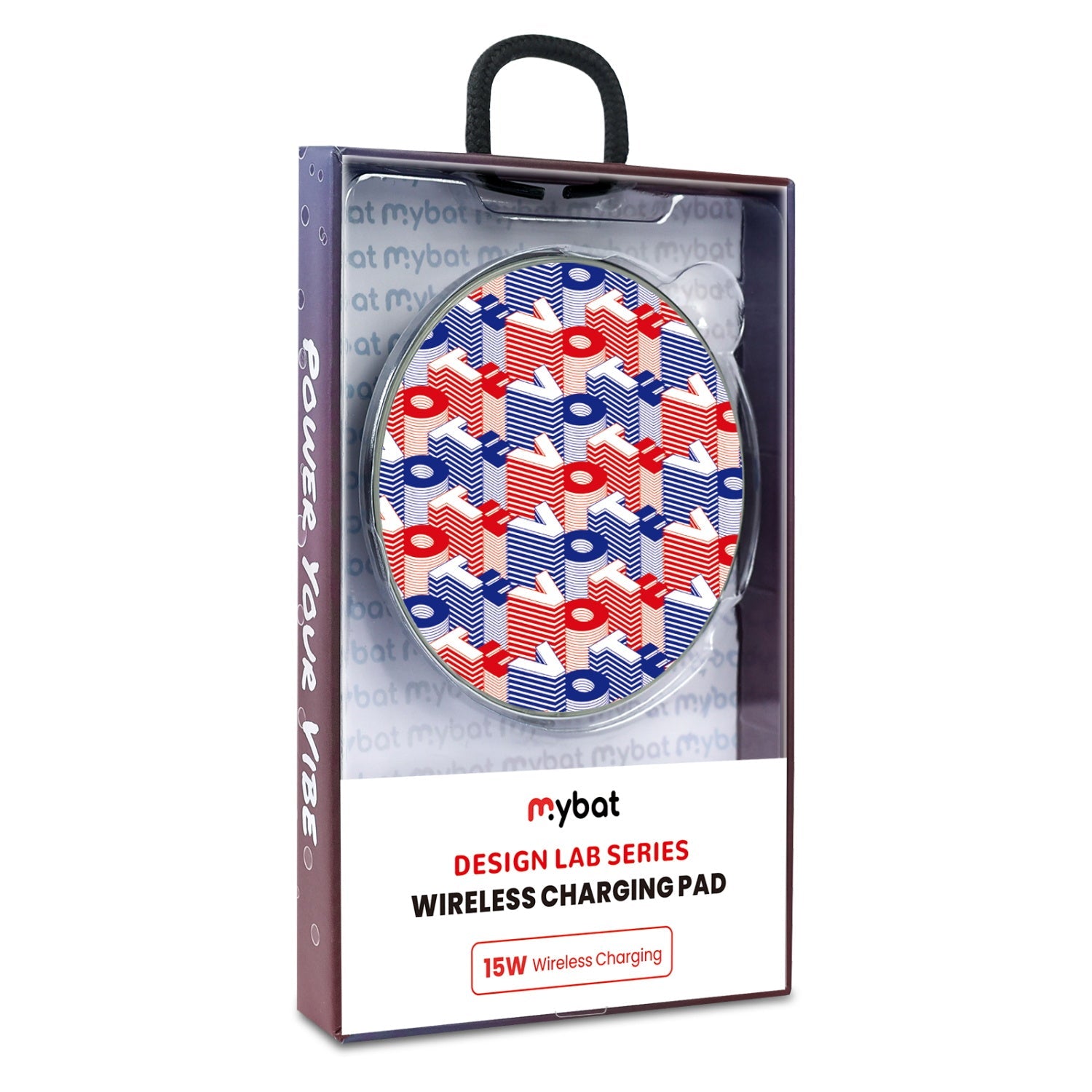 MyBat Design Lab Series Wireless Charging Pad - Silver - Rock the Vote
